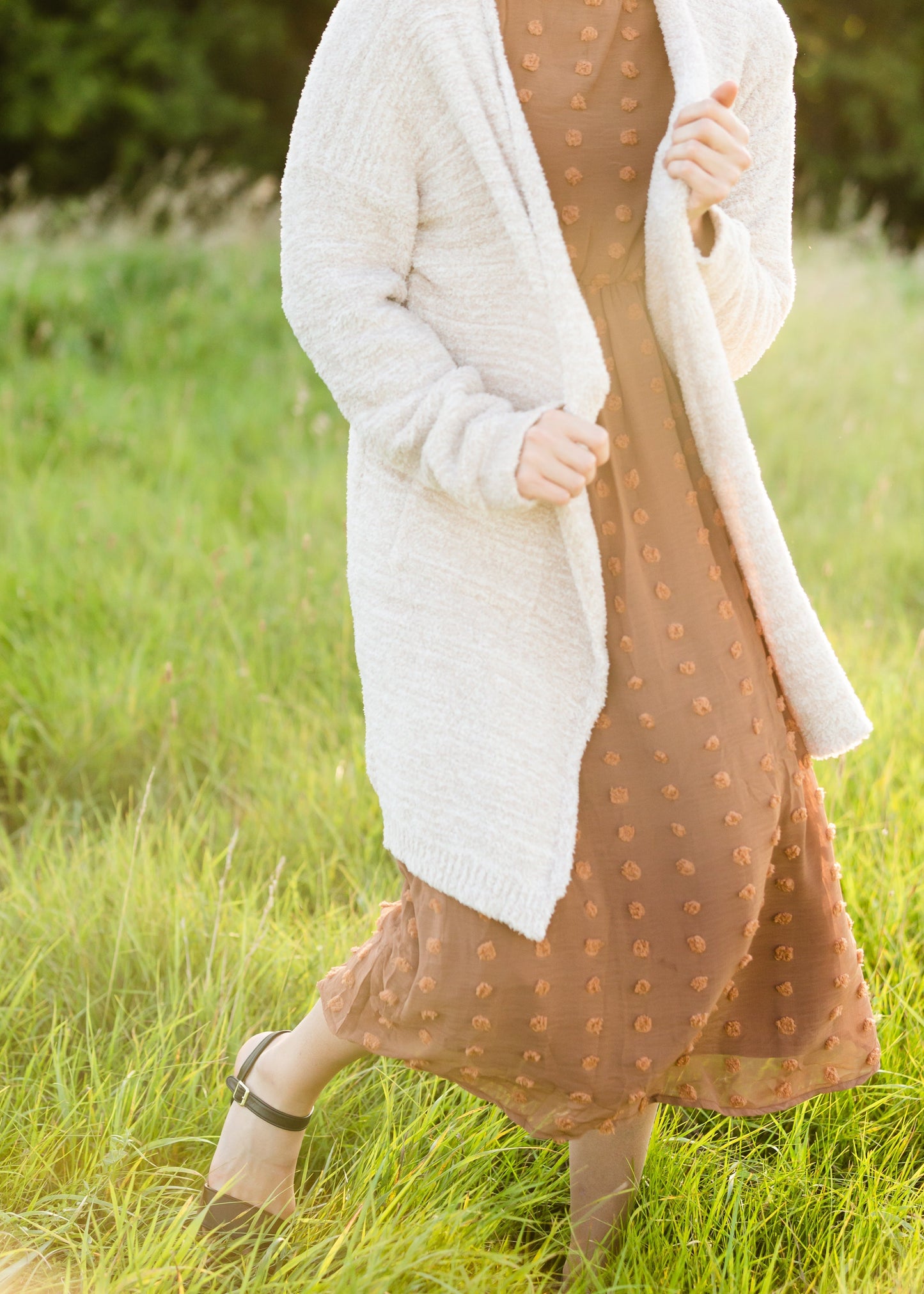 Amaya Cozy Long Taupe Cardigan - FINAL SALE Layering Essentials