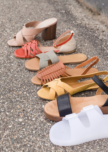 Ankle Strap Flat Brick Sandals - FINAL SALE Shoes