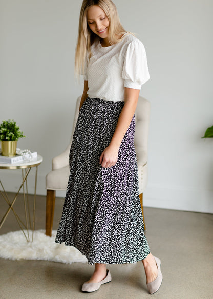 Black Animal Print Flowy Skirt - FINAL SALE Skirts