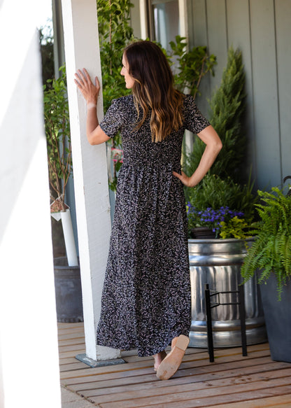 Black Ditsy Print Floral Maxi Dress - FINAL SALE Dresses