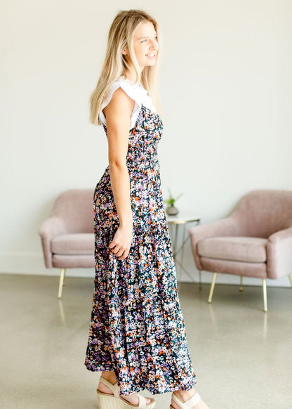 Black Tiny Floral Maxi Dress - FINAL SALE Dresses