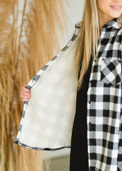 Black + White Buffalo Check Flannel - FINAL SALE Tops