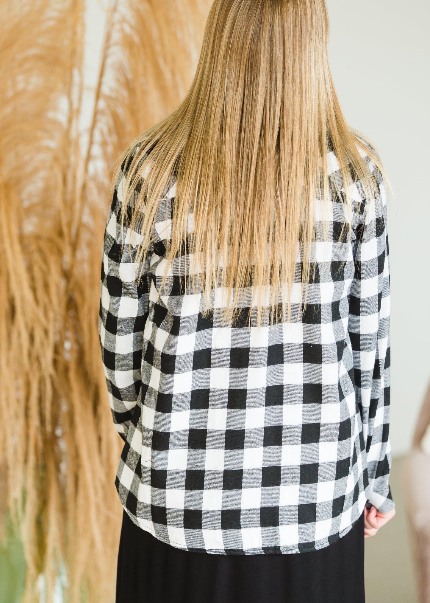 Black + White Buffalo Check Flannel - FINAL SALE Tops