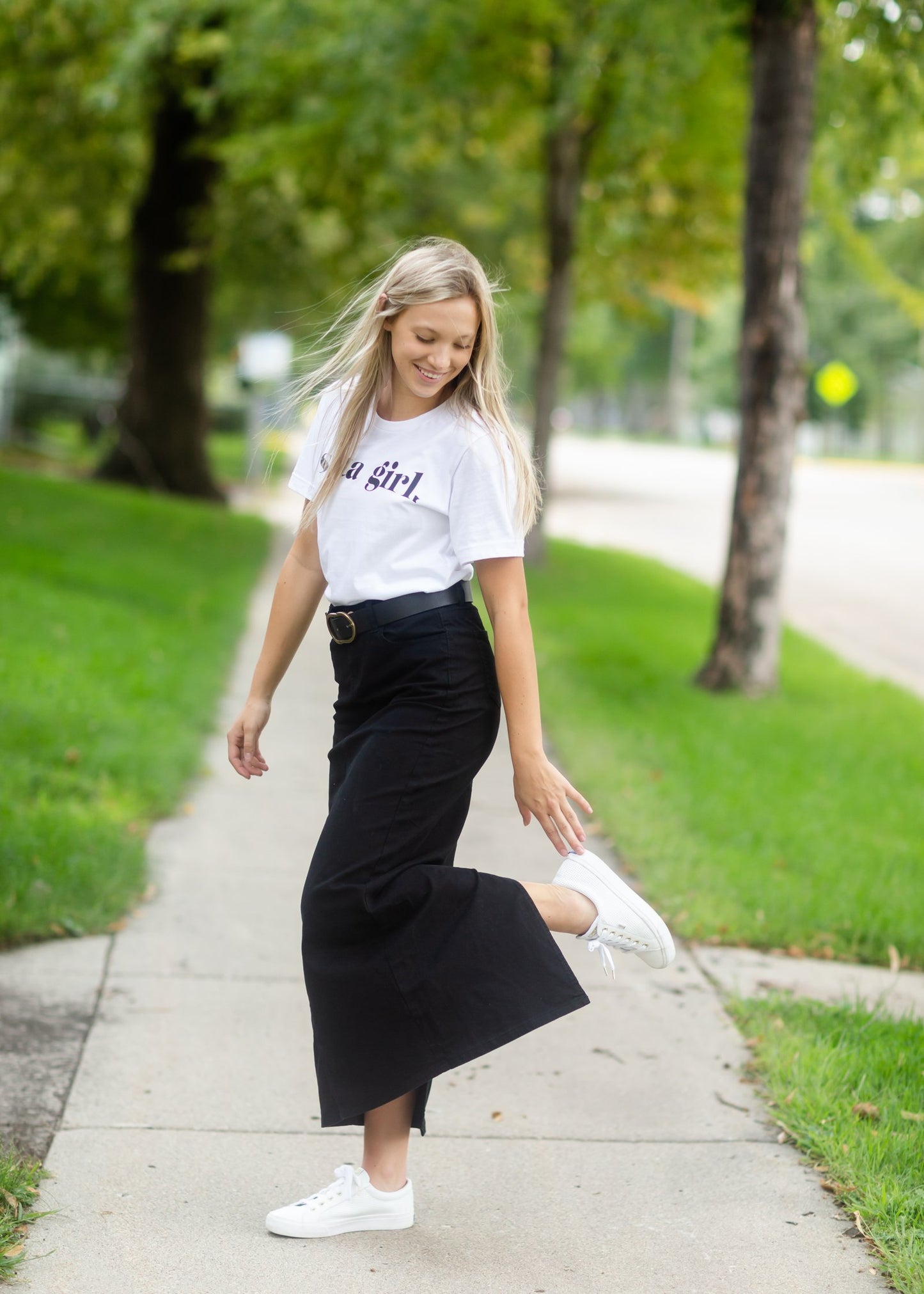 Black + White Sota Girl Tee Tops Northern Print Co