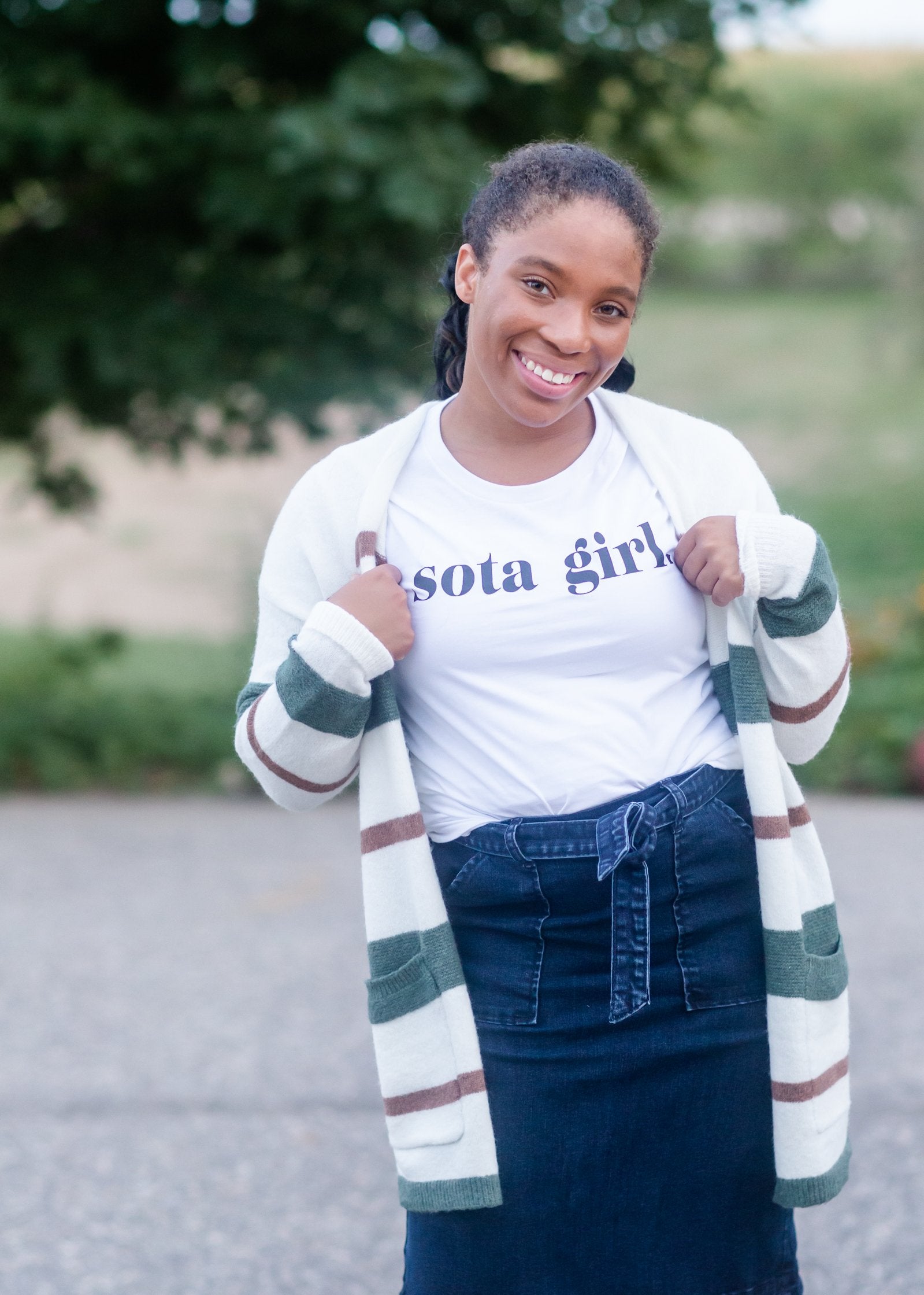 Black + White Sota Girl Tee Tops Northern Print Co