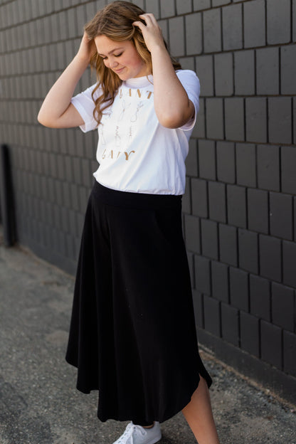 Black Wide Leg Gauchos - FINAL SALE Skirts