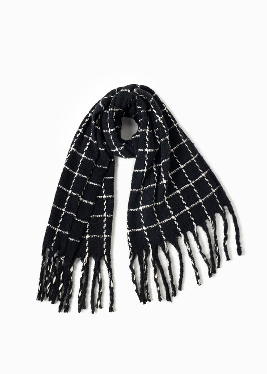 Black Window Panel Scarf Accessories