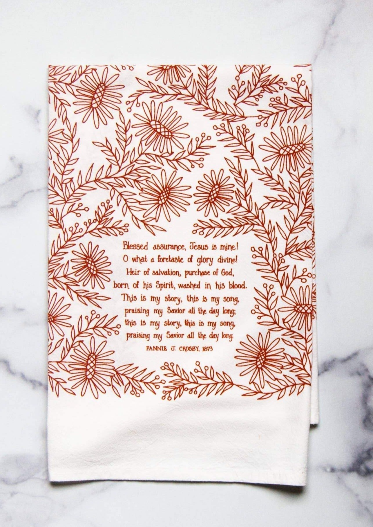 Blessed Assurance Hymn Tea Towel Home & Lifestyle