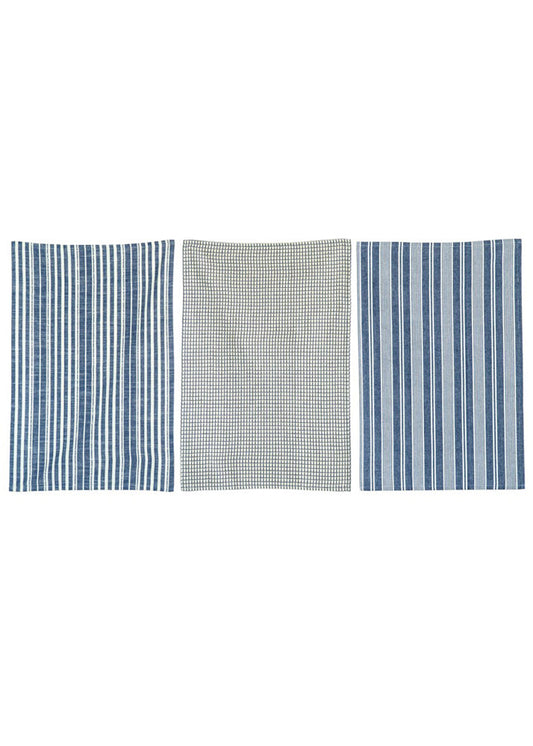 Blue Striped Cotton Tea Towels Home & Lifestyle