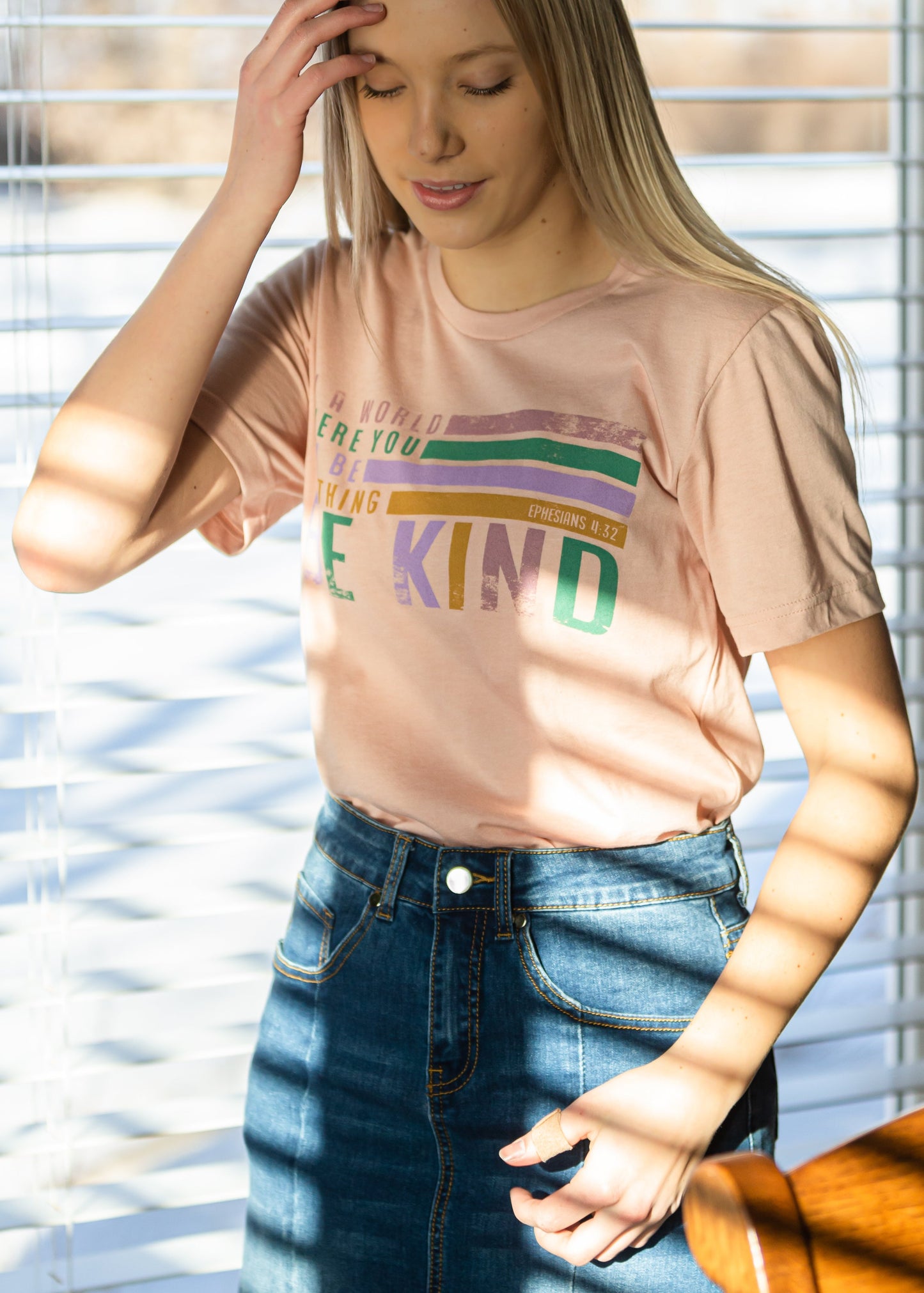 Blush Be Kind Graphic Tee - FINAL SALE Tops