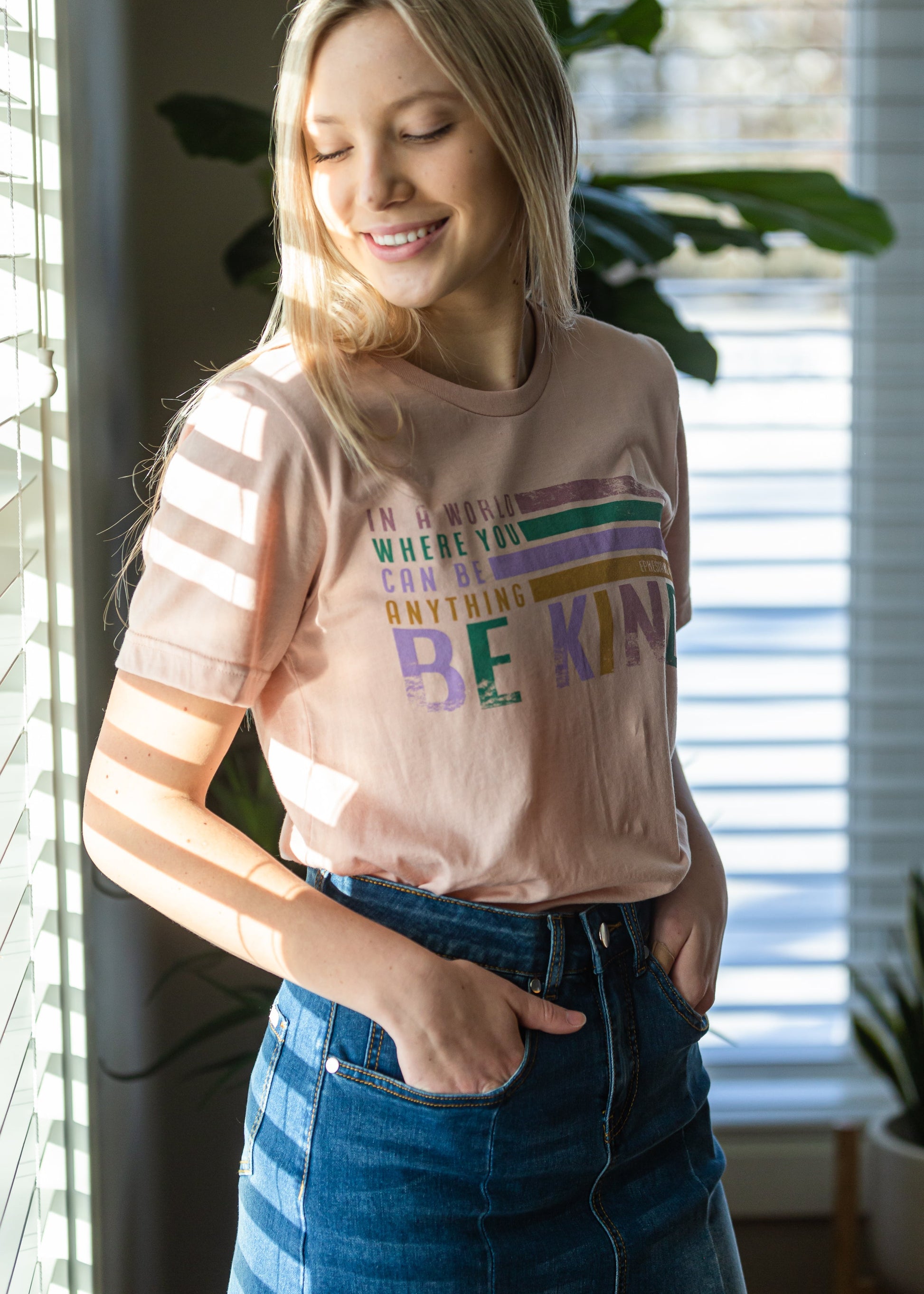 Blush Be Kind Graphic Tee - FINAL SALE Tops