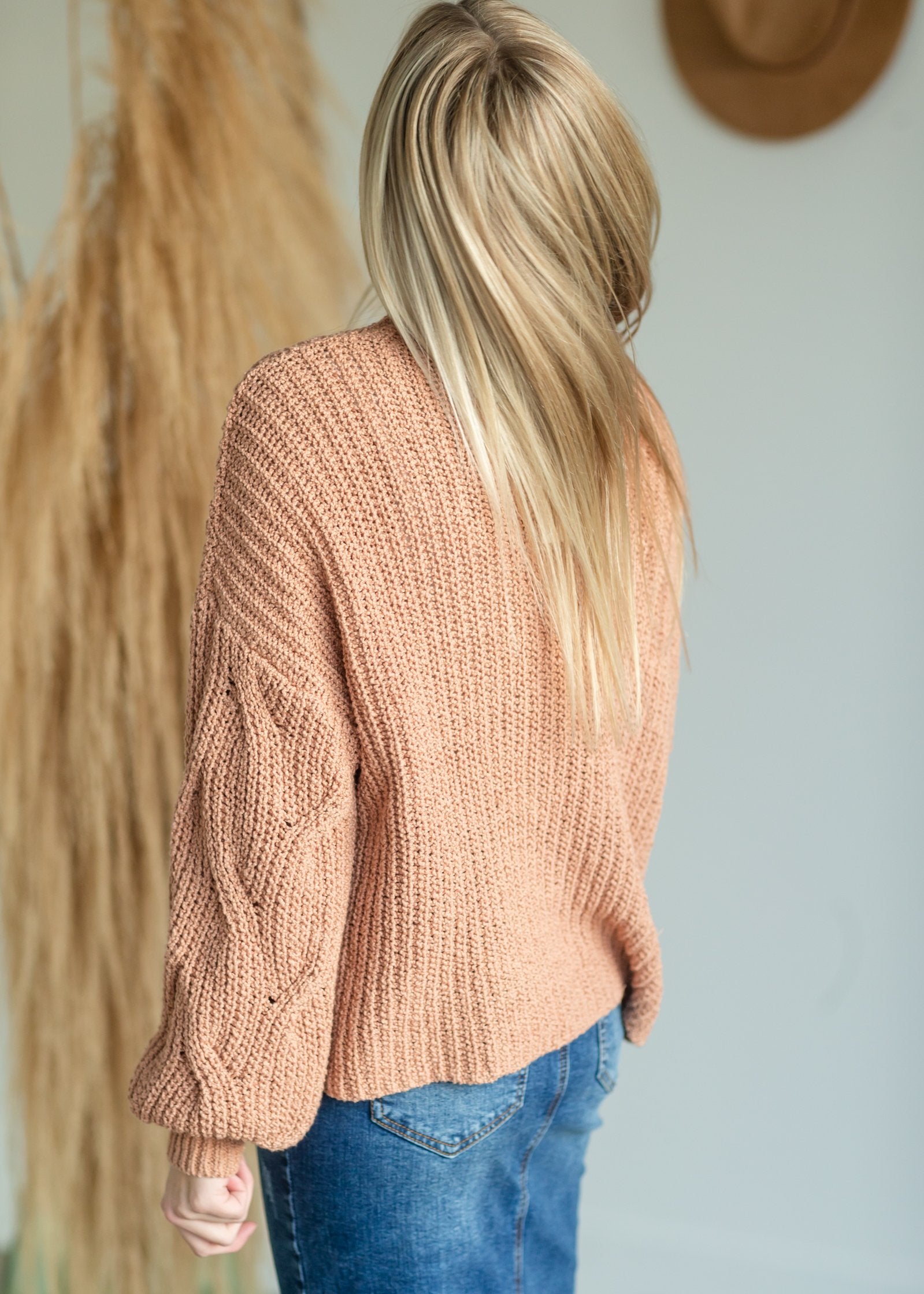 Blush Dolman Sleeve Mock Neck Sweater Tops By Together