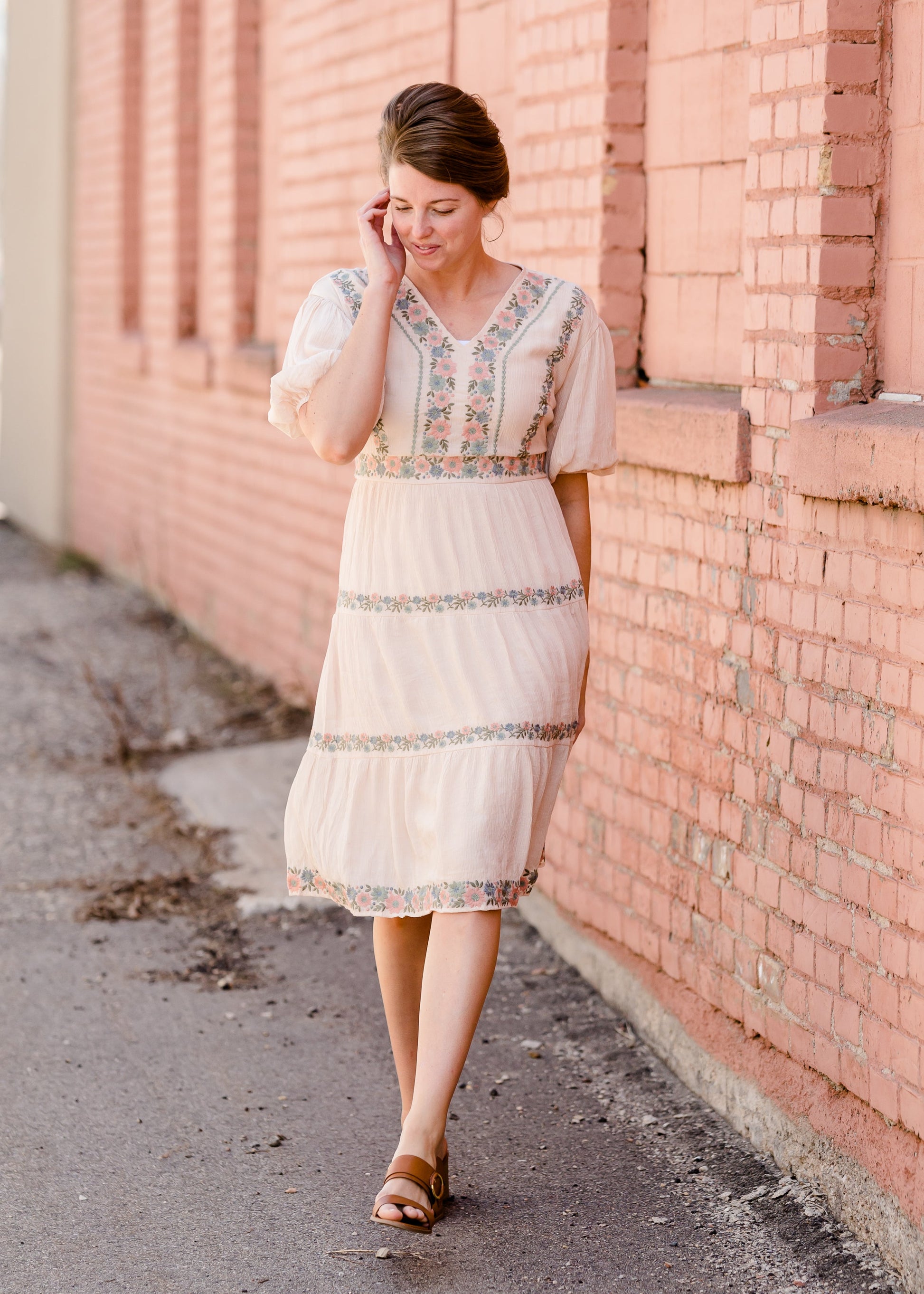 Blush Ethereal Embroidered Midi Dress - FINAL SALE Dresses