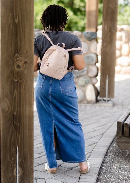 Blush Faux Leather Backpack Accessories