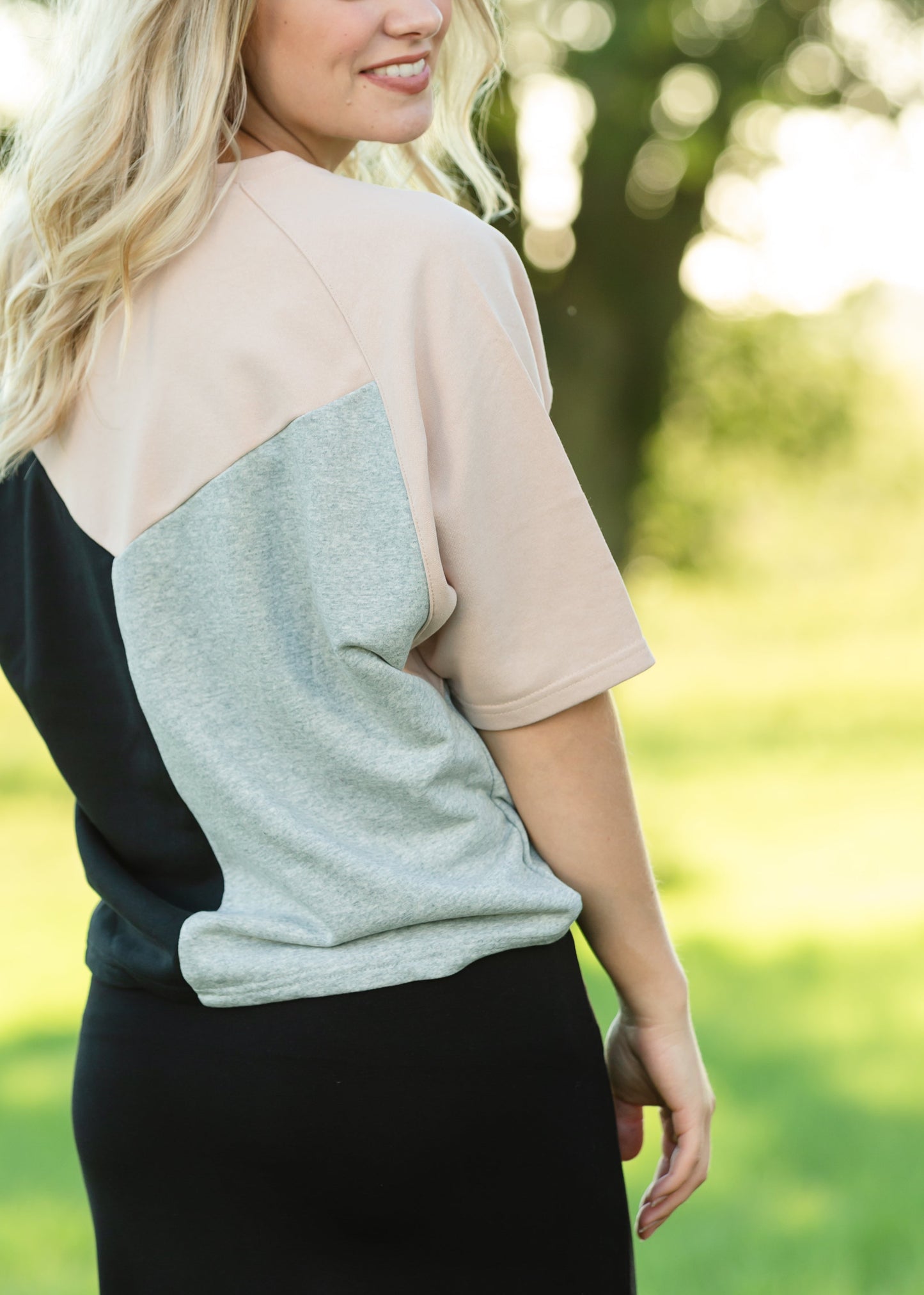 Blush Geometric Shirt - FINAL SALE Tops