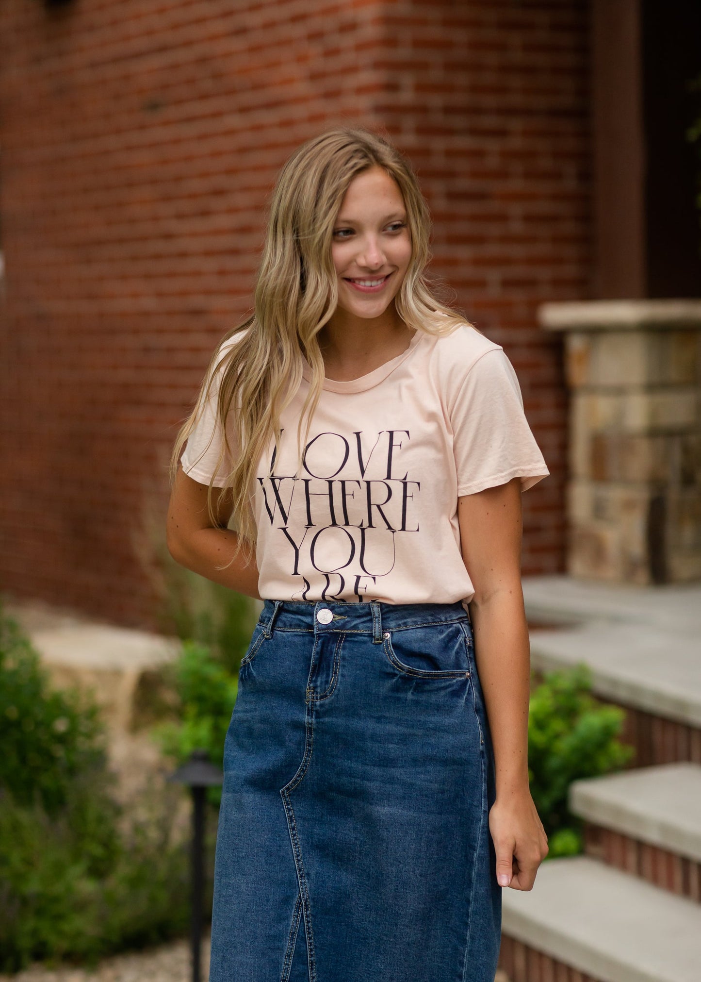 Blush Love Where You Are Graphic Tee - FINAL SALE Tops