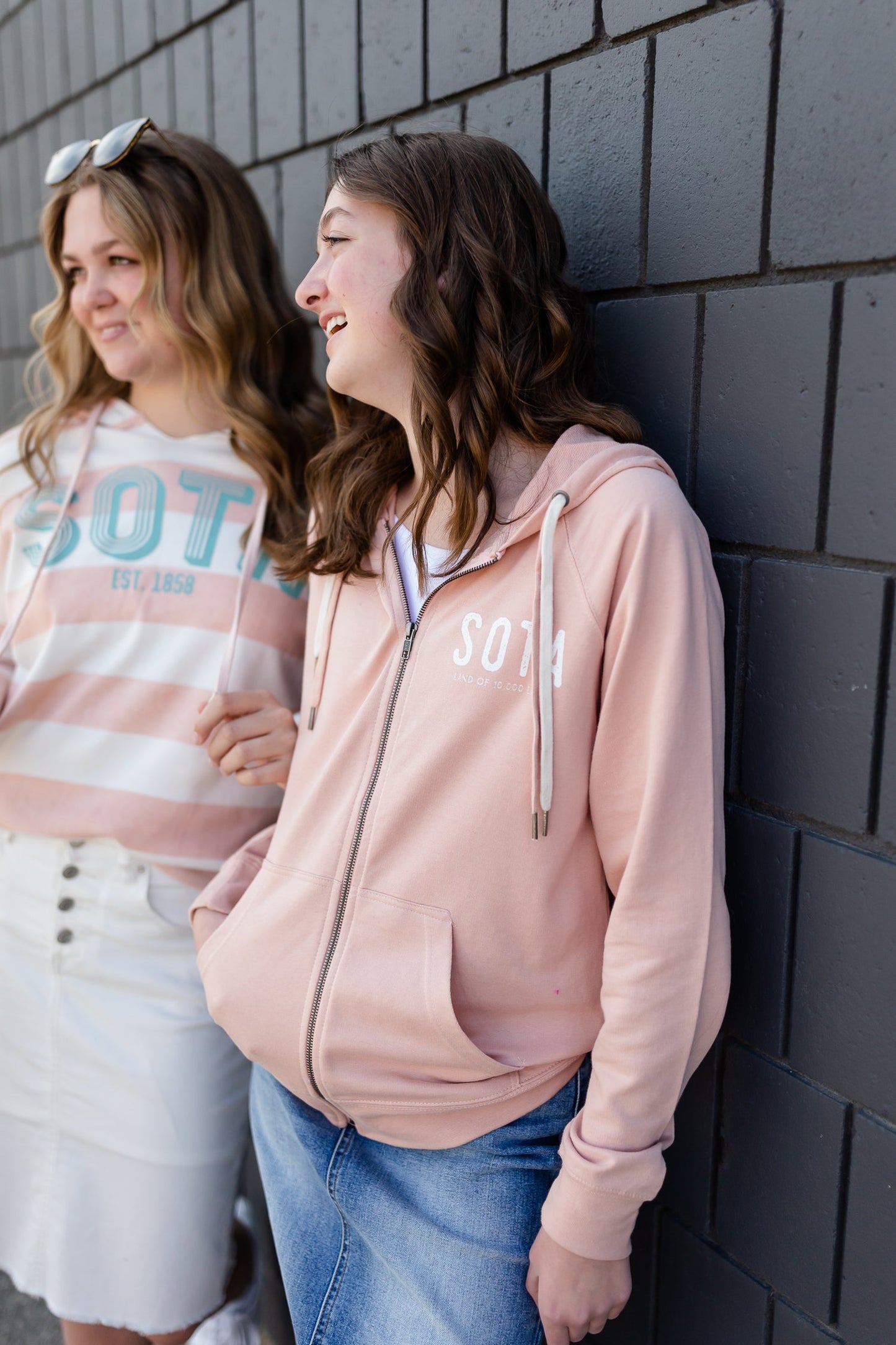 Blush Sota Zip Up Hoodie - FINAL SALE Tops