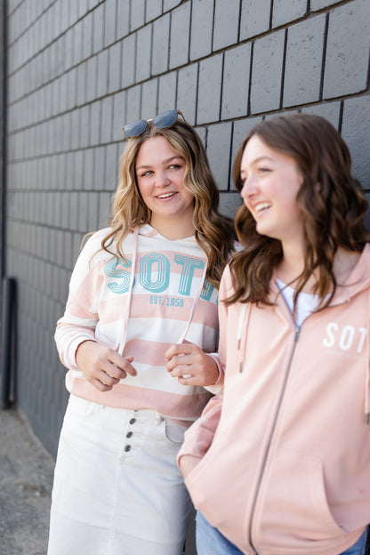 Blush Sota Zip Up Hoodie - FINAL SALE Tops