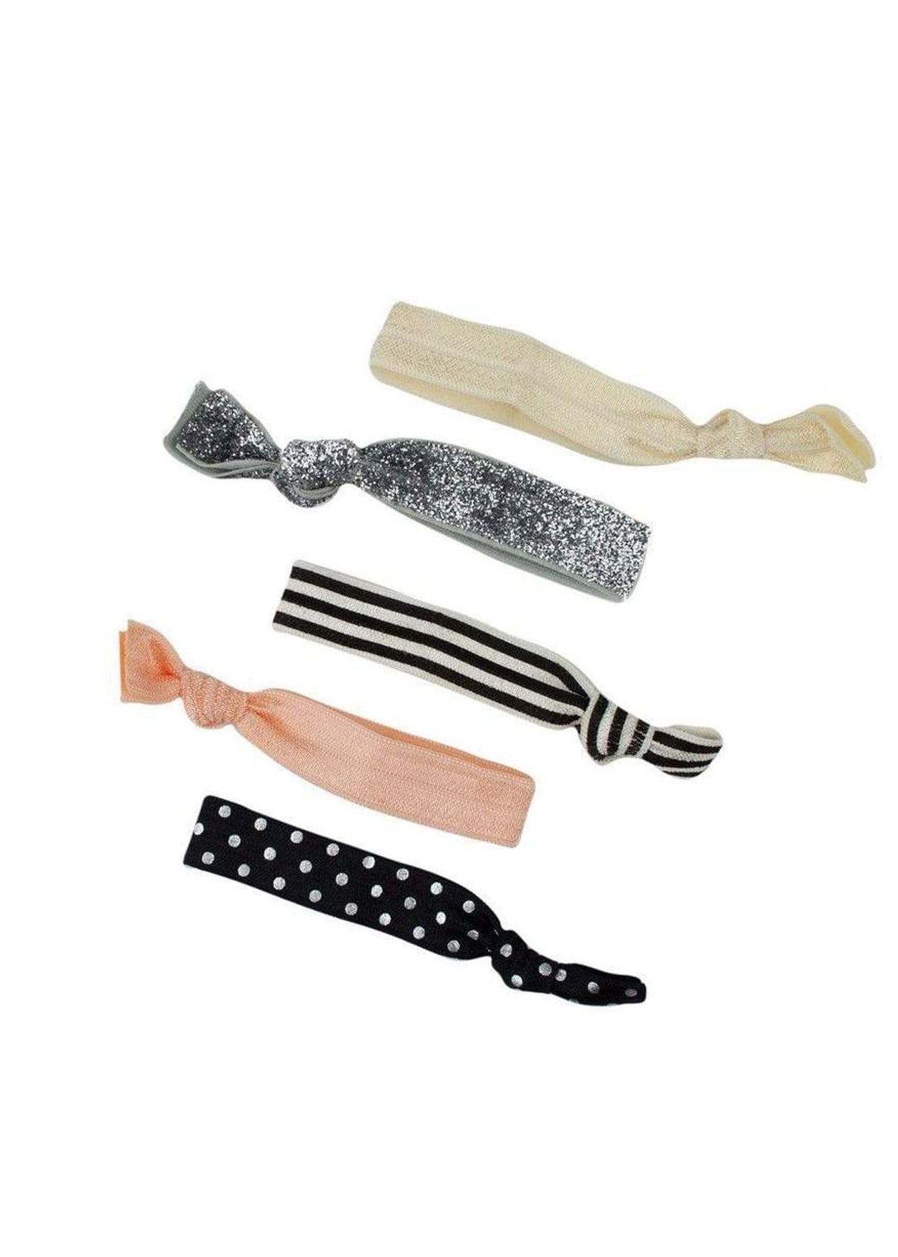 Bonbon Black + Blush Hair Tie Set Accessories