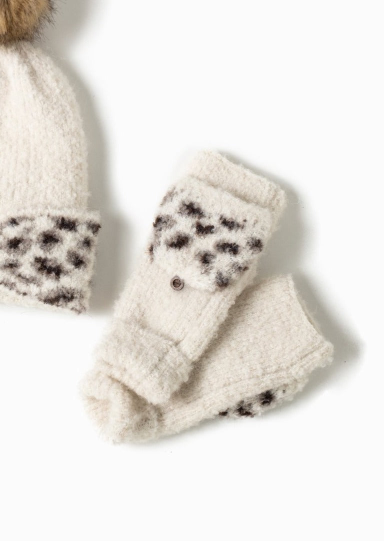 Boucle Leopard Mittens - FINAL SALE Accessories