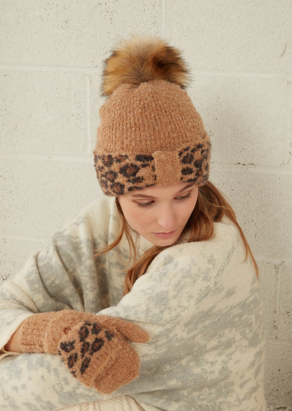 Boucle Leopard Mittens - FINAL SALE Accessories