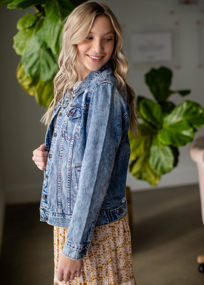 Boyfriend Denim Jean Jacket Tops Kut from the Kloth