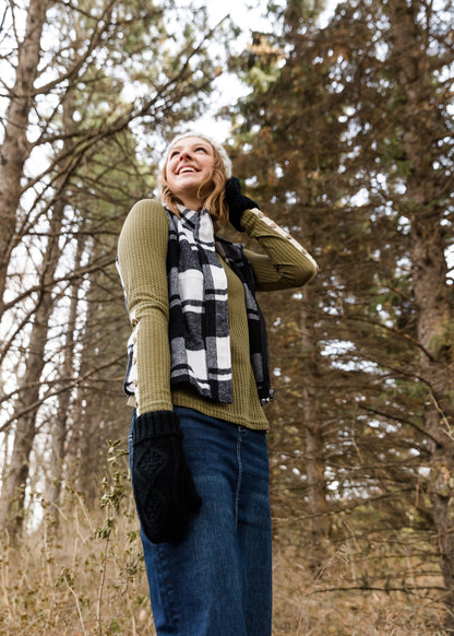 Buffalo Plaid Hooded Vest - FINAL SALE Tops