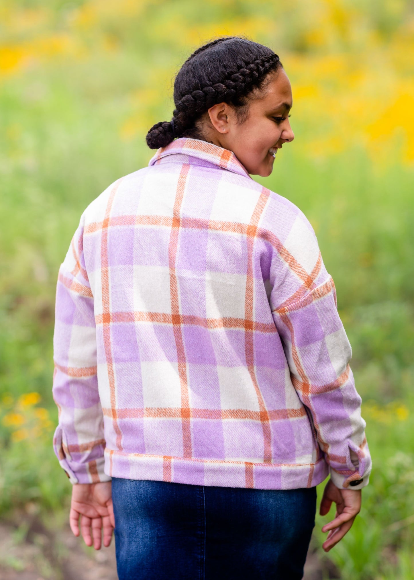 Button Up Lavender Shacket with Pockets Tops