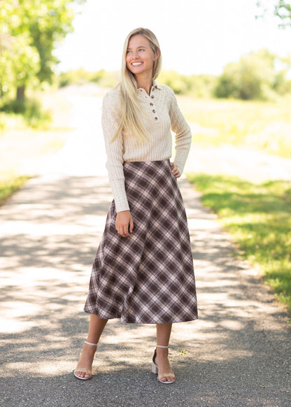 Button Up Long Sleeve Oatmeal Sweater Tops