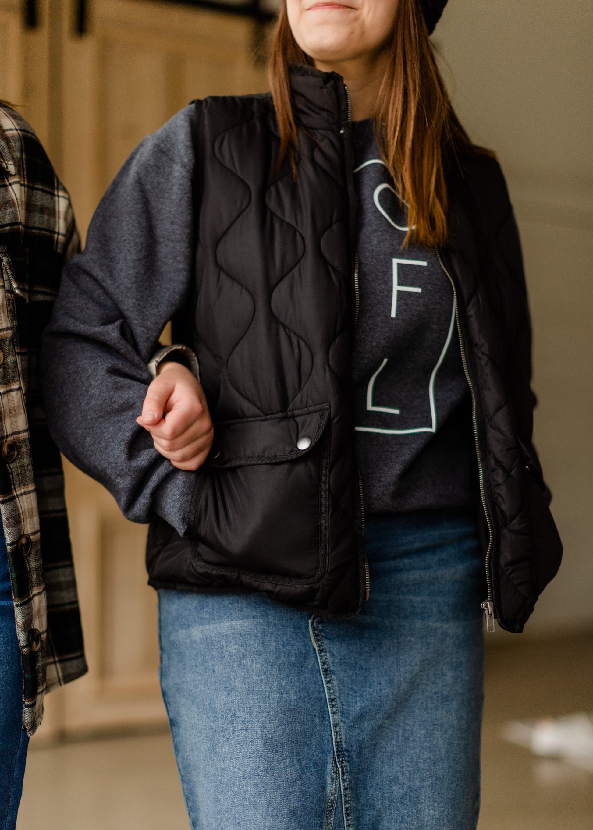 Charcoal Joyful Graphic Sweatshirt Tops Amy Anne Apparel Inc