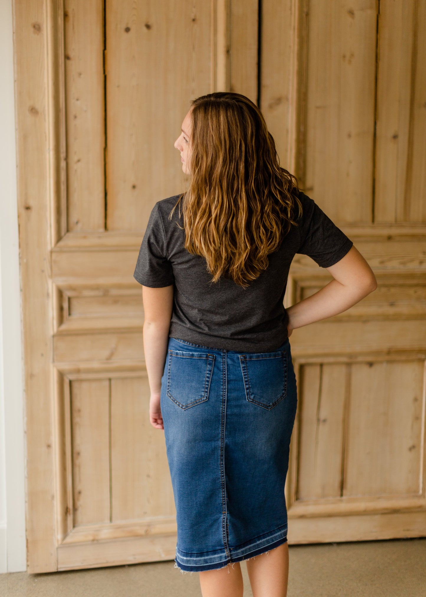 Charcoal Joyful Graphic Tee Tops Amy Anne Apparel Inc