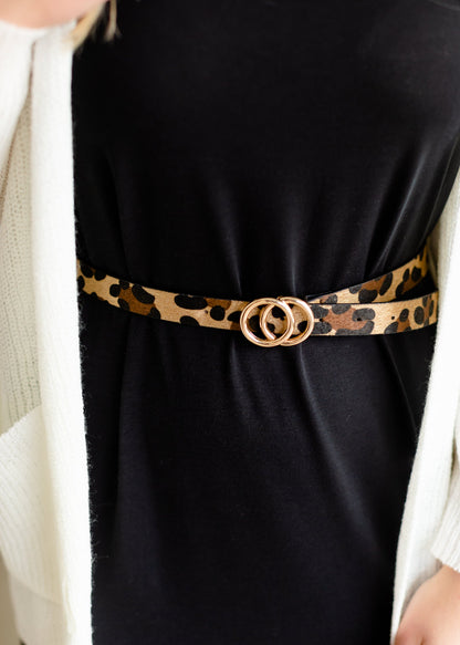 Cheetah Print Detailed Belt Accessories