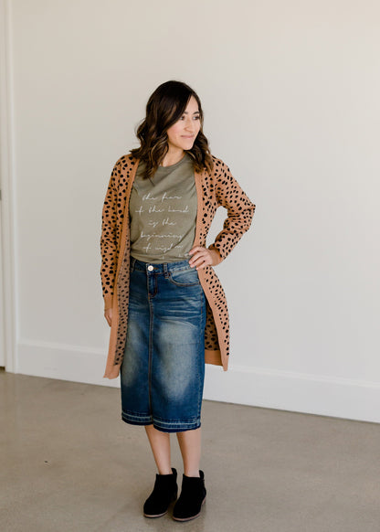 Cheetah Print Open Front Cardigan - FINAL SALE Layering Essentials