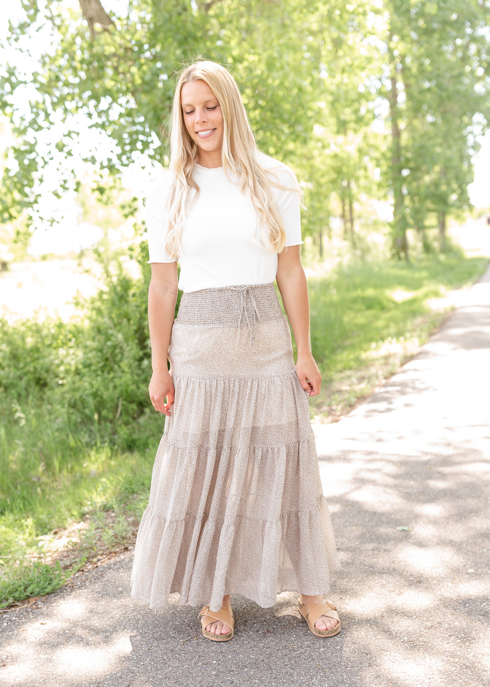 Cheetah Taupe Maxi Skirt - FINAL SALE Skirts