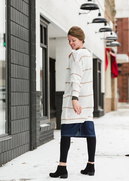 Classic Striped Neutral Cardigan - FINAL SALE Layering Essentials