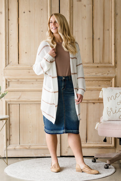 Classic Striped Neutral Cardigan - FINAL SALE Layering Essentials