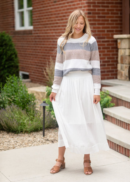 Classic White Cotton Maxi Skirt - FINAL SALE Skirts