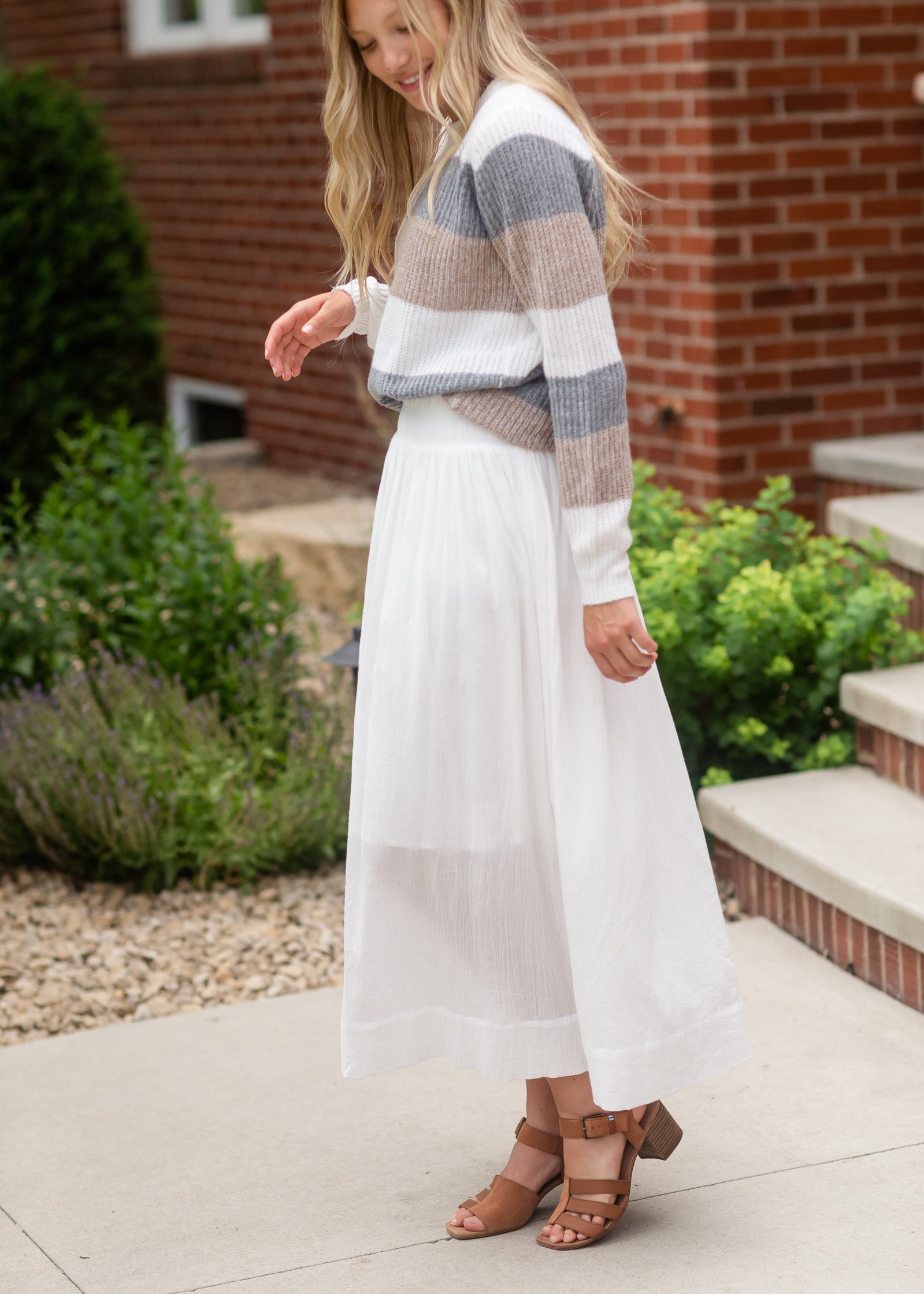 Classic White Cotton Maxi Skirt - FINAL SALE Skirts