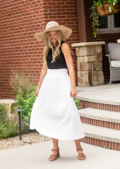 Classic White Cotton Maxi Skirt - FINAL SALE Skirts