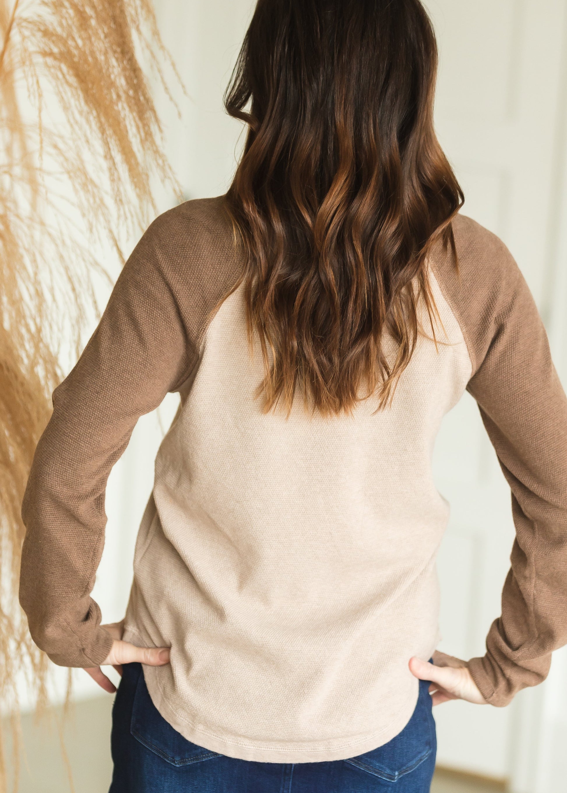 Coco Brown Monroe Henley Top - FINAL SALE Tops