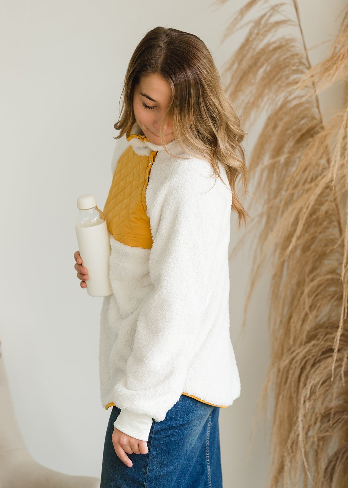 Cozy Sherpa Side Button Fleece - FINAL SALE Layering Essentials