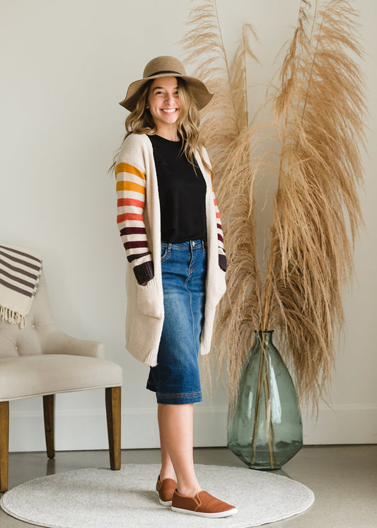 Cozy Striped Warm Cardigan - FINAL SALE Layering Essentials