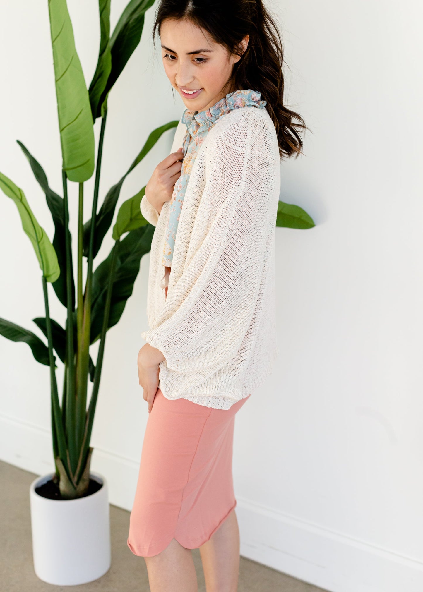 Cream Crochet Kimono Cardigan - FINAL SALE Tops