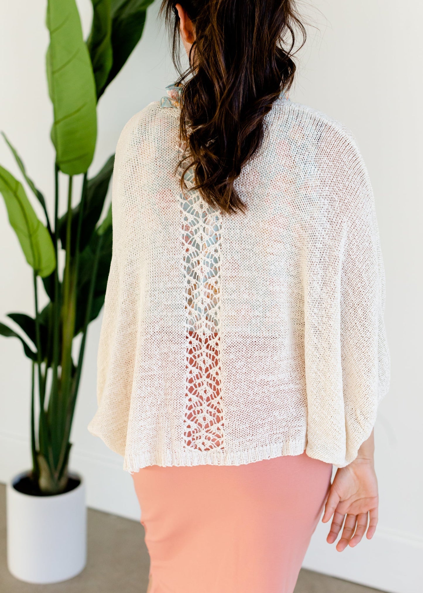 Cream Crochet Kimono Cardigan - FINAL SALE Tops