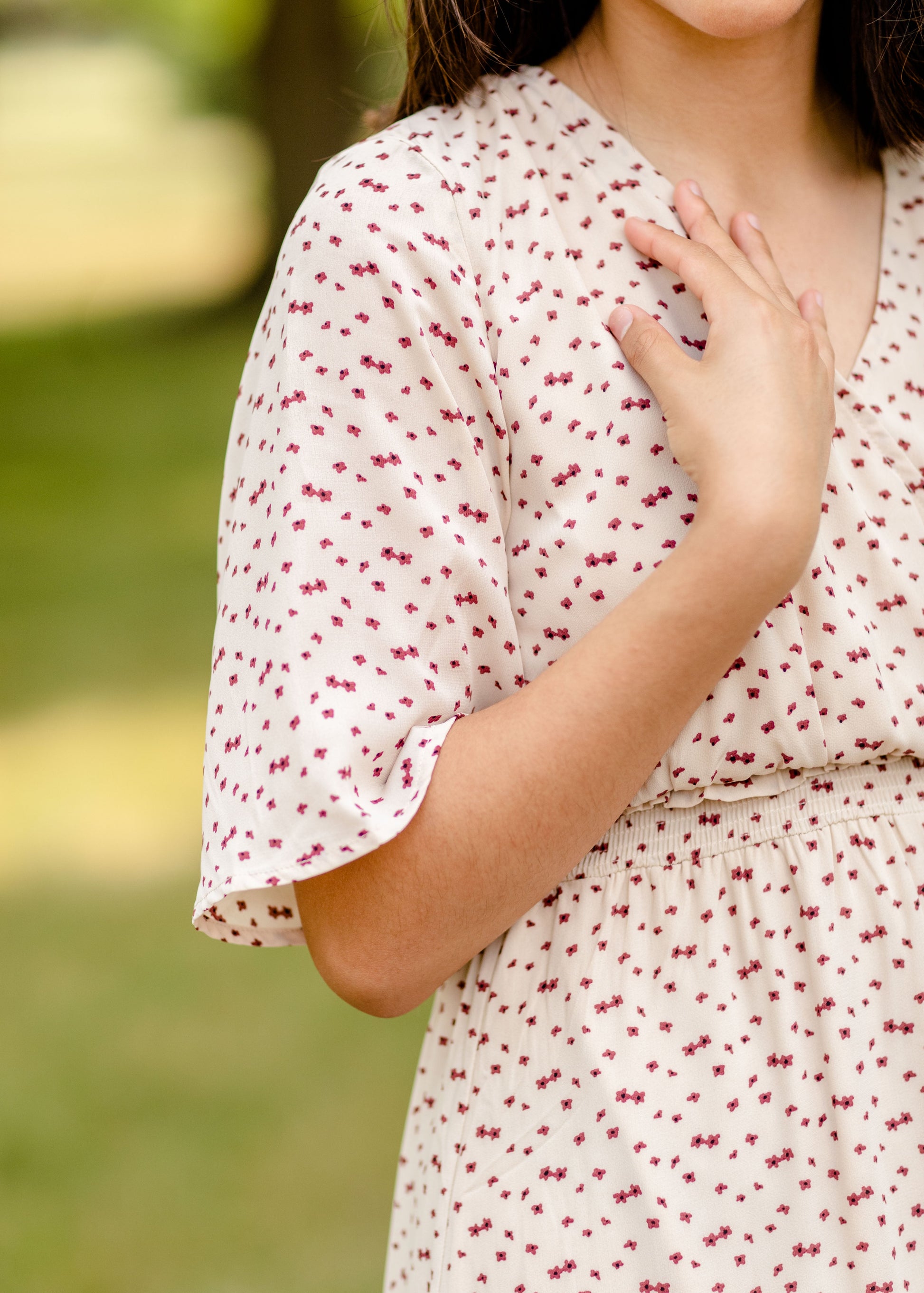 Cream Ditsy Floral Maxi Dress - FINAL SALE Dresses