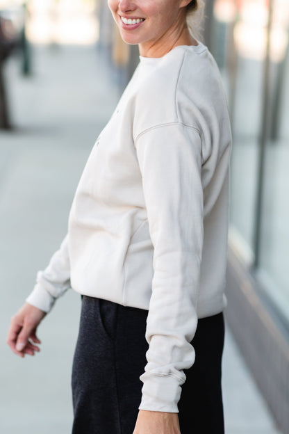 Cream Sota Crewneck Sweatshirt - FINAL SALE Tops