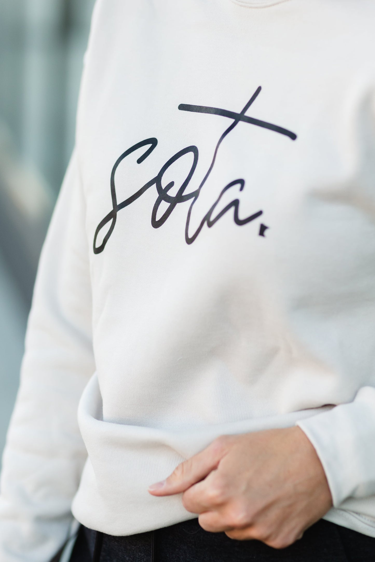 Cream Sota Crewneck Sweatshirt - FINAL SALE Tops