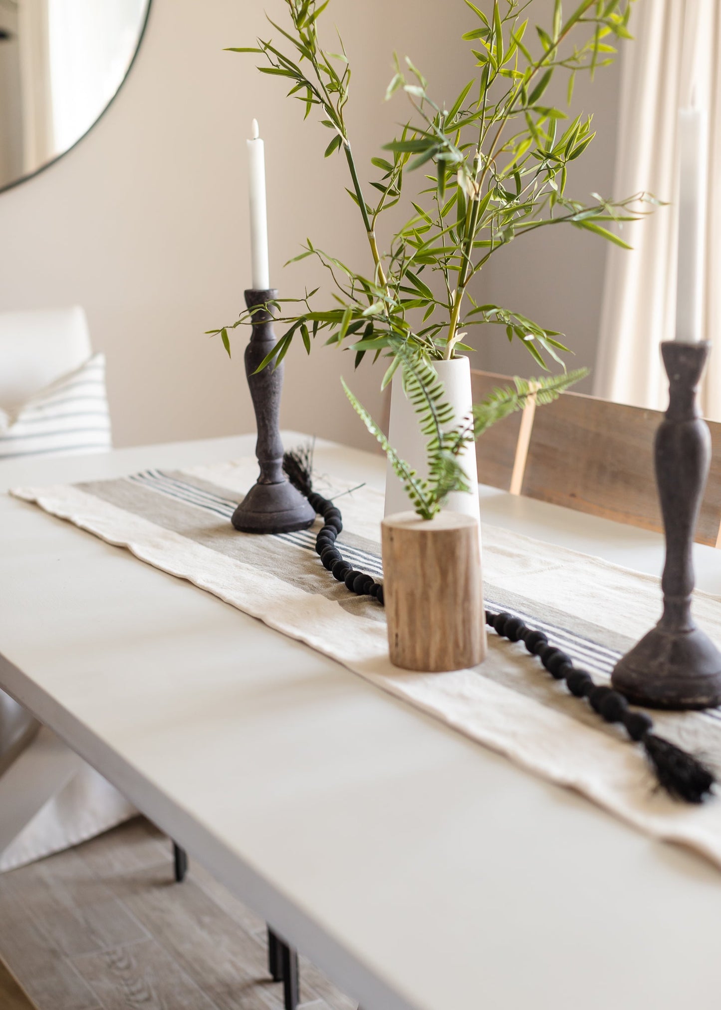 Cream Stripe Farmhouse Table Runner - FINAL SALE Home & Lifestyle