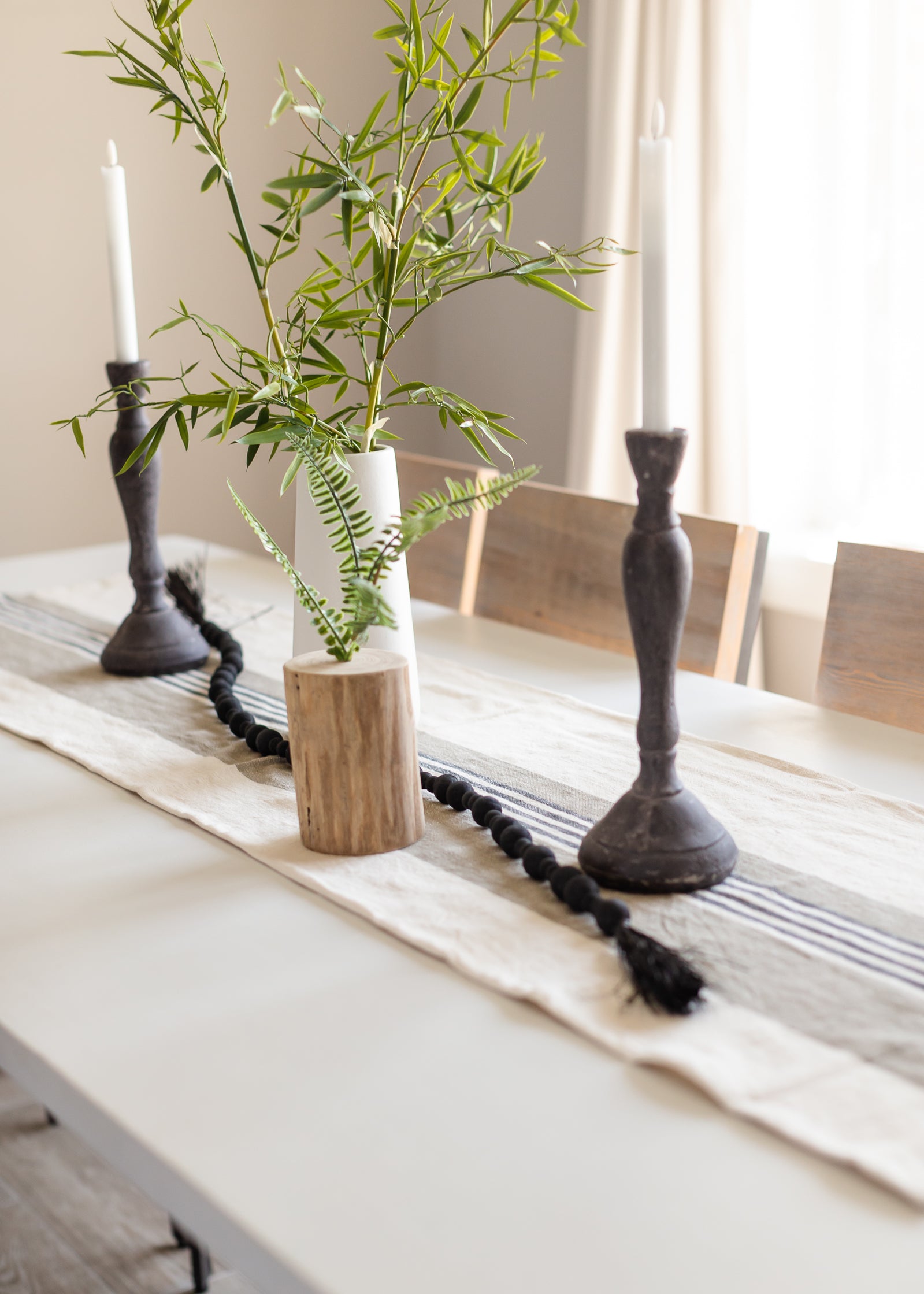 Cream Stripe Farmhouse Table Runner - FINAL SALE Home & Lifestyle