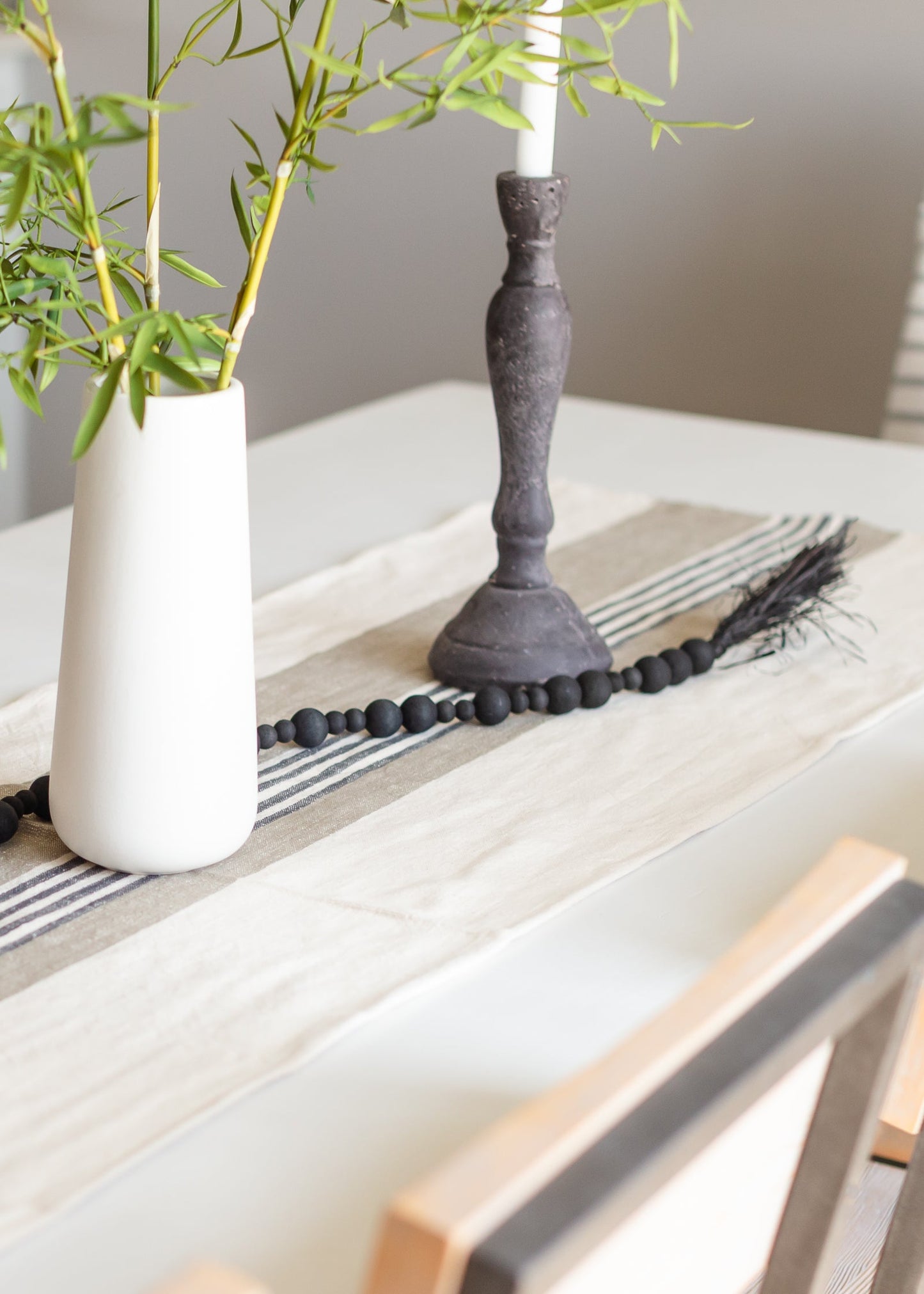 Cream Stripe Farmhouse Table Runner - FINAL SALE Home & Lifestyle